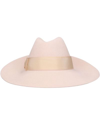 Borsalino Claudette Brushed Felt Hat - Pink