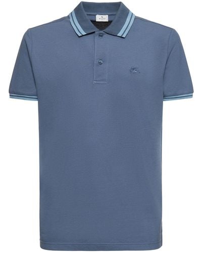 Etro コットンポロシャツ - ブルー