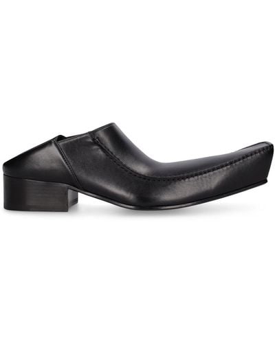 Balenciaga Zapatos mules de piel - Negro