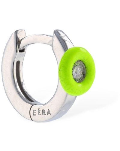Eera Mini Roma 18ktゴールドシングルピアス - グリーン