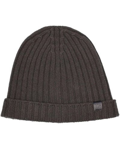 Tom Ford Cashmere Ribbed Beanie Hat - Multicolor