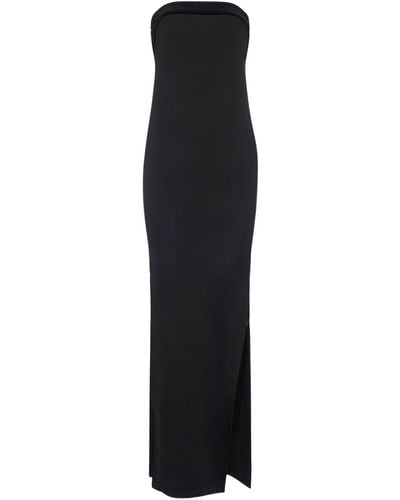 Tom Ford Double Silk Georgette Strapless Dress - Black