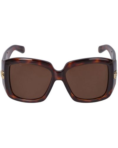 Gucci gg1402s Square Acetate Sunglasses - Brown