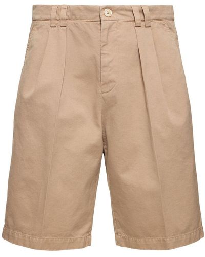 Brunello Cucinelli Shorts Aus Baumwolle - Natur