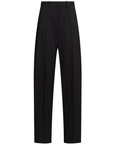 Isabel Marant Pantalones de lana stretch - Negro