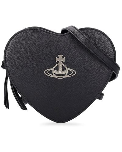 Vivienne Westwood Louise Heart Faux Leather Crossbody Bag - Black