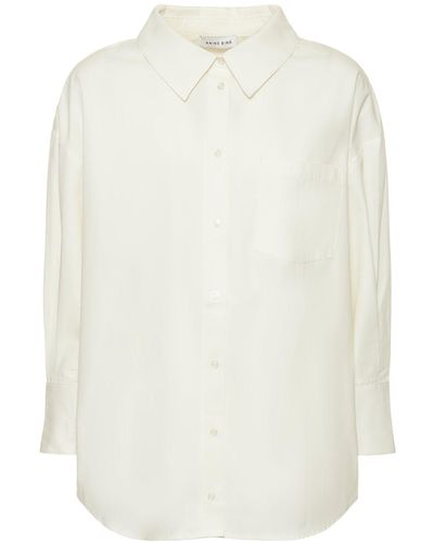 Anine Bing Mika Cotton Poplin Shirt - White