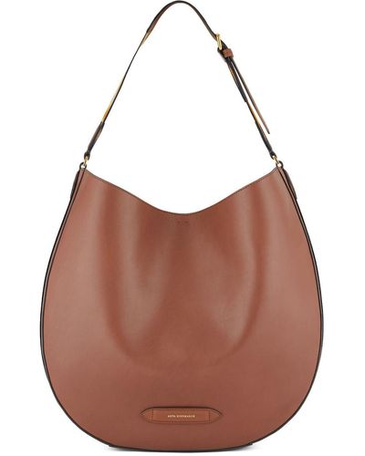 Anya Hindmarch Nastro Hobo Leather Shoulder Bag - Brown