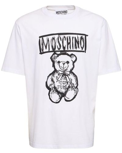 Moschino T-shirt Mit Druck - Weiß