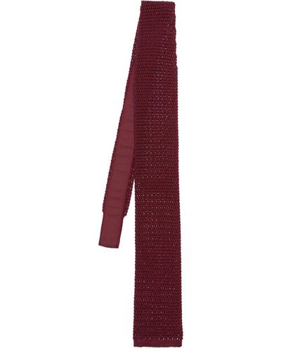 Tom Ford 7.5cm Silk Knit Tie - Red