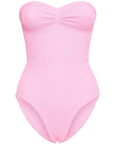 Hunza G Brooke One Piece Strapless Swimsuit - Pink