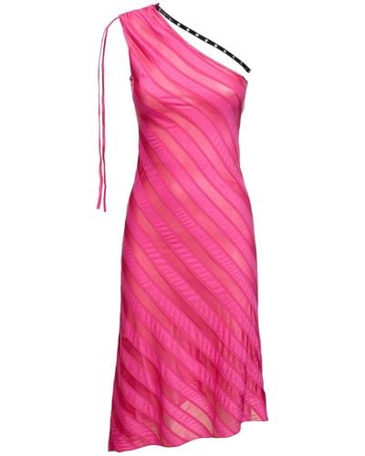 Cormio Alana Embellished One Shoulder Dress - Pink