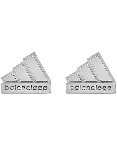 Balenciaga Adidas スターリングシルバーピアス - ホワイト
