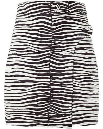 DSquared² Zebra 人工レザーミニスカート - マルチカラー