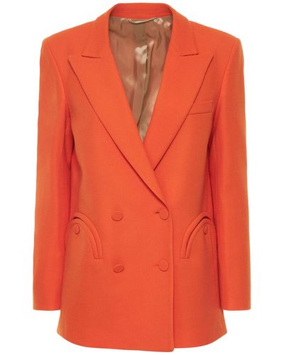 Blazé Milano Cool & Easy Everynight Wool Blazer - Orange