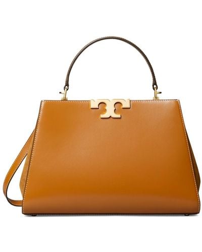 Tory Burch Borsa shopping eleanor in pelle - Marrone