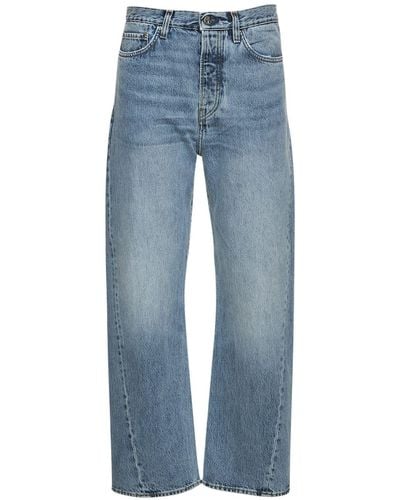Totême Twisted Seam Full Length Denim Jeans - Blue