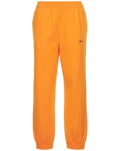McQ Pantalones De Jersey De Algodón Con Logo - Naranja