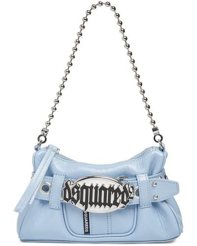 DSquared² Gothic Leather Shoulder Bag - Blue