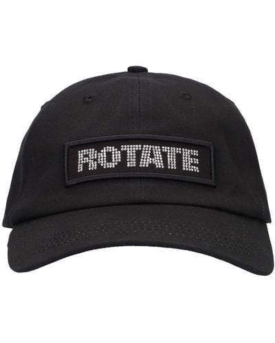ROTATE BIRGER CHRISTENSEN Classic Logo Cotton Hat - Black