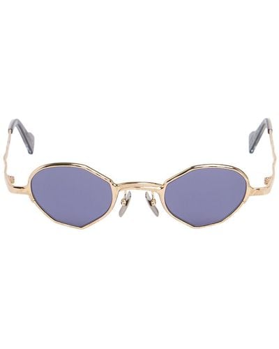 Kuboraum Z20 Round Metal Sunglasses - Blue