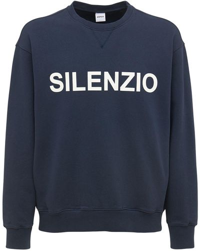 Aspesi Silenzio コットンスウェットシャツ - ブルー