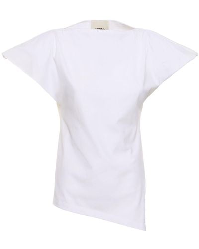 Isabel Marant T-shirt Aus Baumwolljersey "sebani" - Weiß