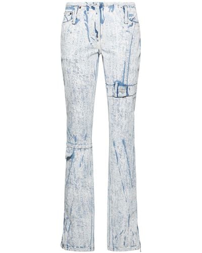 Acne Studios Coated Denim Midrise Straight Jeans - Blue