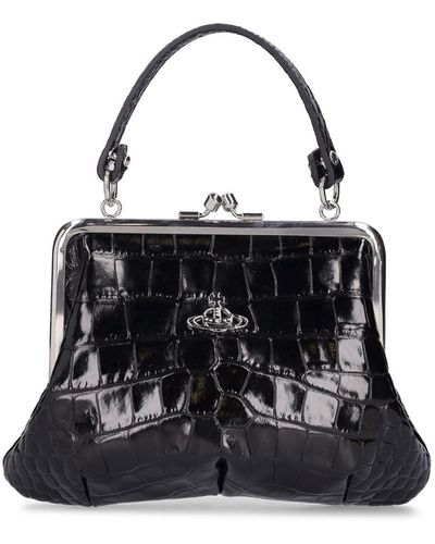Vivienne Westwood Granny Frame Saffiano Leather Bag in Natural