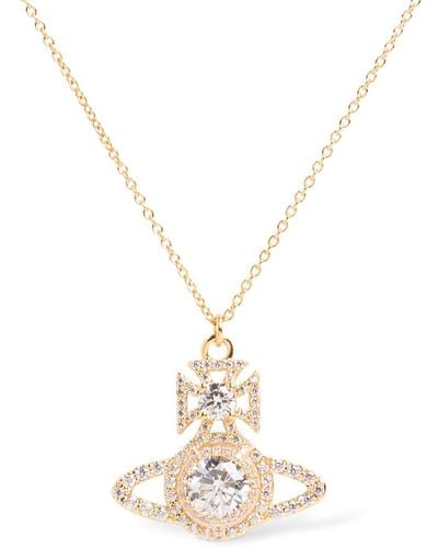 Vivienne Westwood Norabelle Crystal Pendant Necklace - Metallic