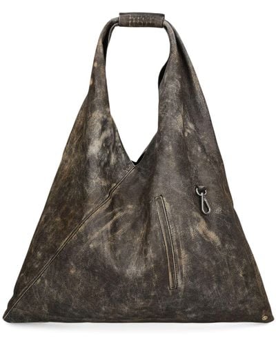 MM6 by Maison Martin Margiela Borsa media classic japanese in pelle - Marrone