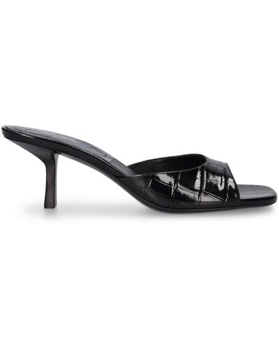 Michael Kors Zapatos mules de piel efecto cocodrilo 50mm - Negro