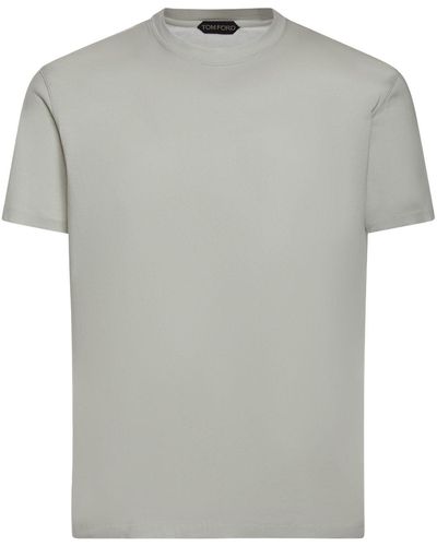 Tom Ford Cotton Blend Crewneck T-Shirt - Black