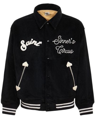 Saint Michael Sinner's Circus Embroidered Jacket - Black