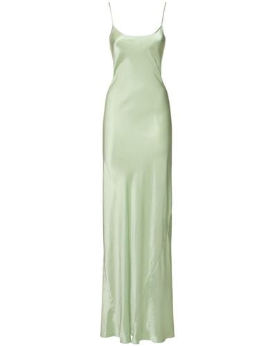 Victoria Beckham Maxi Viscose Cami Long Dress - Green
