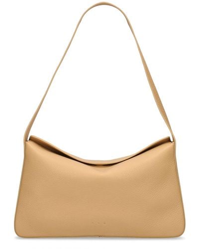 Aesther Ekme Grained Smooth Leather Shoulder Bag - Natural