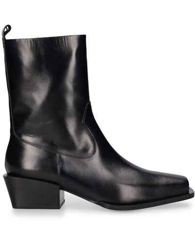 Aeyde 40mm Bill Leather Ankle Boots - Black