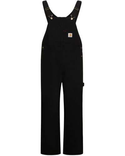Carhartt WIP Triple-stitched Cotton Canvas Overalls - Black