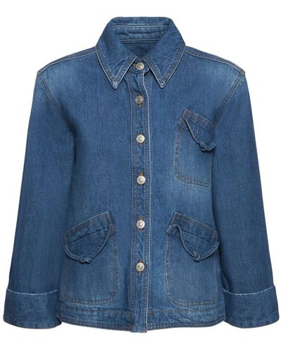 Victoria Beckham Giacca in denim - Blu