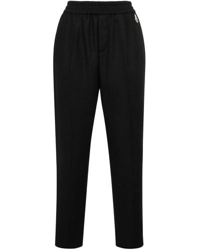 Moncler Wool Blend Trousers - Black