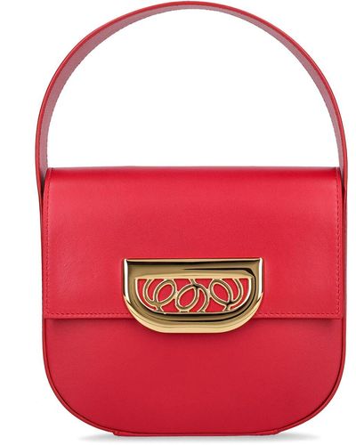 D'Estree Small Martin Leather Top Handle Bag - Red