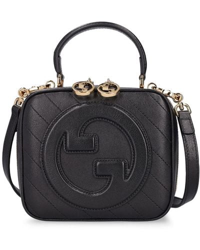 Gucci Blondie Leather Top Handle Bag - Black
