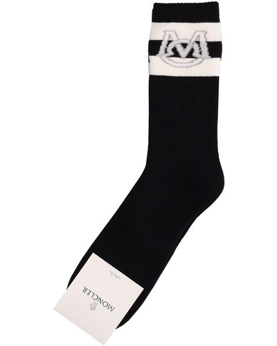 Moncler Cotton Blend Socks - Black