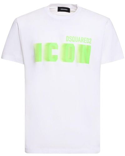 DSquared² T-shirt Aus Baumwolle Mit Druck - Grün