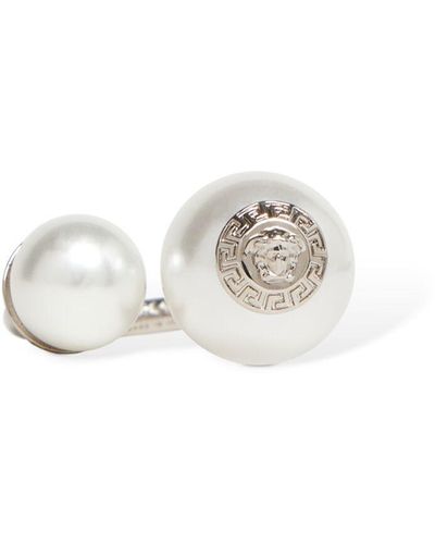 Versace Faux Pearl Ring - White