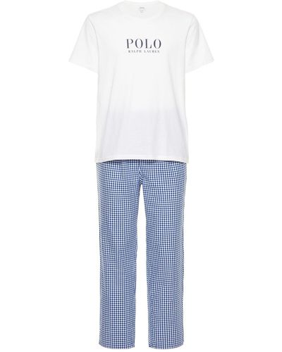 Polo Ralph Lauren Pijama De Algodón Con Botones - Blanco
