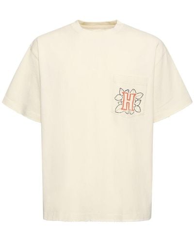 Honor The Gift Jersey-t-shirt Mit Tasche "b-summer" - Natur