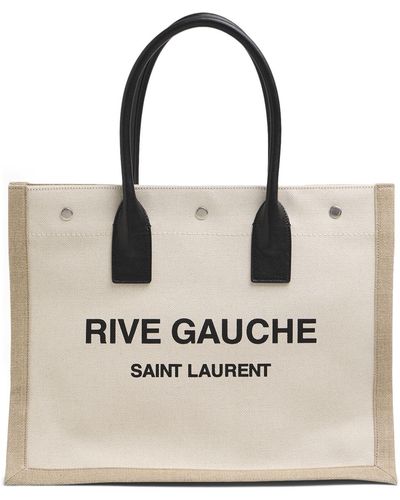 Saint Laurent Rive Gauche キャンバストートバッグ - ナチュラル
