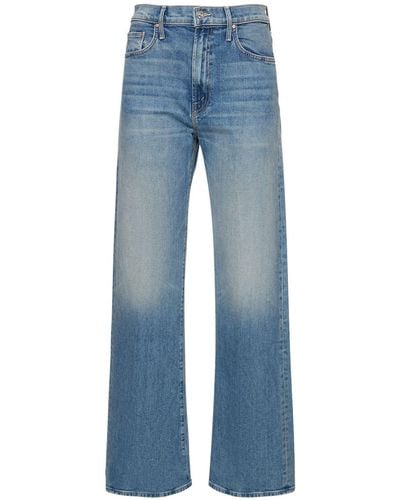 Mother The Lasso Sneak High Rise Jeans - Blue