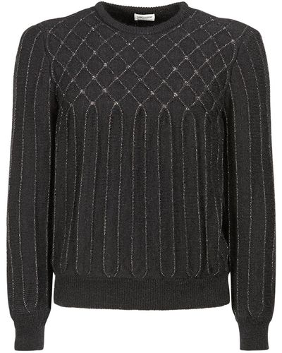 Saint Laurent Wool Blend Sweater - Black